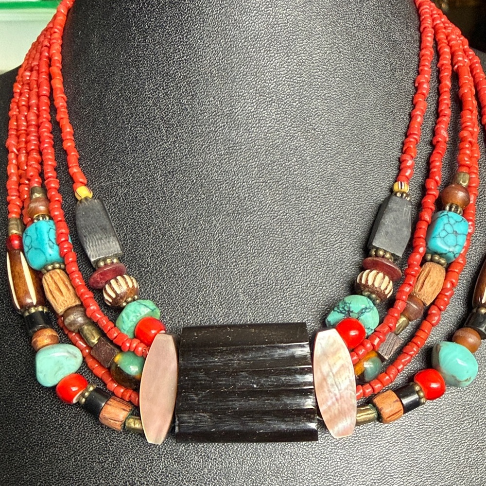 Chico's Multicolor Beaded Necklace